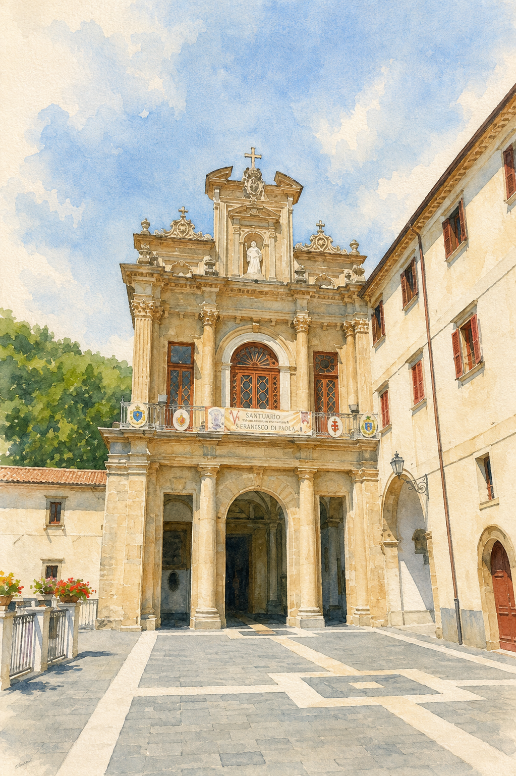 Illustrazione della chiesa della cerimonia